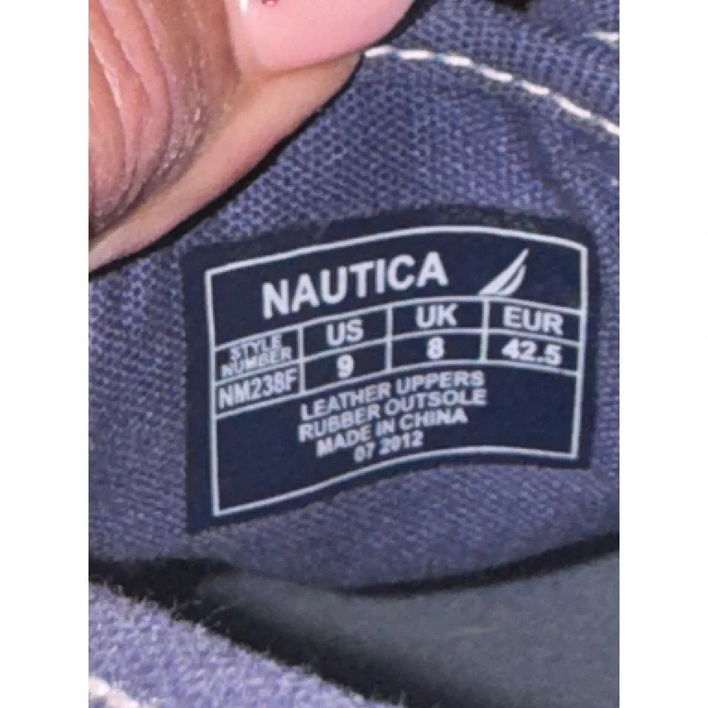 Nautica Mens Navy Suede‎ Boat Shoes Lace Up Size 9 NM238F